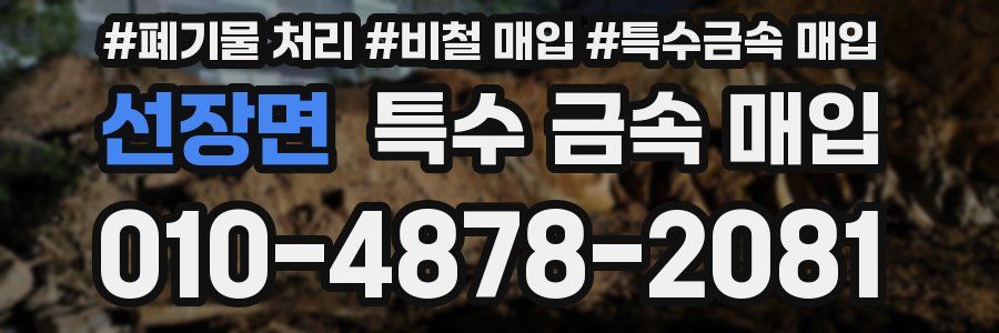 선장면 특수 금속 매입
