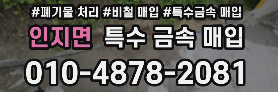 인지면 특수 금속 매입