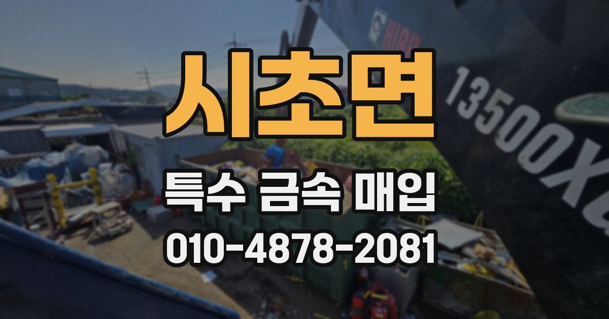 시초면 특수 금속 매입