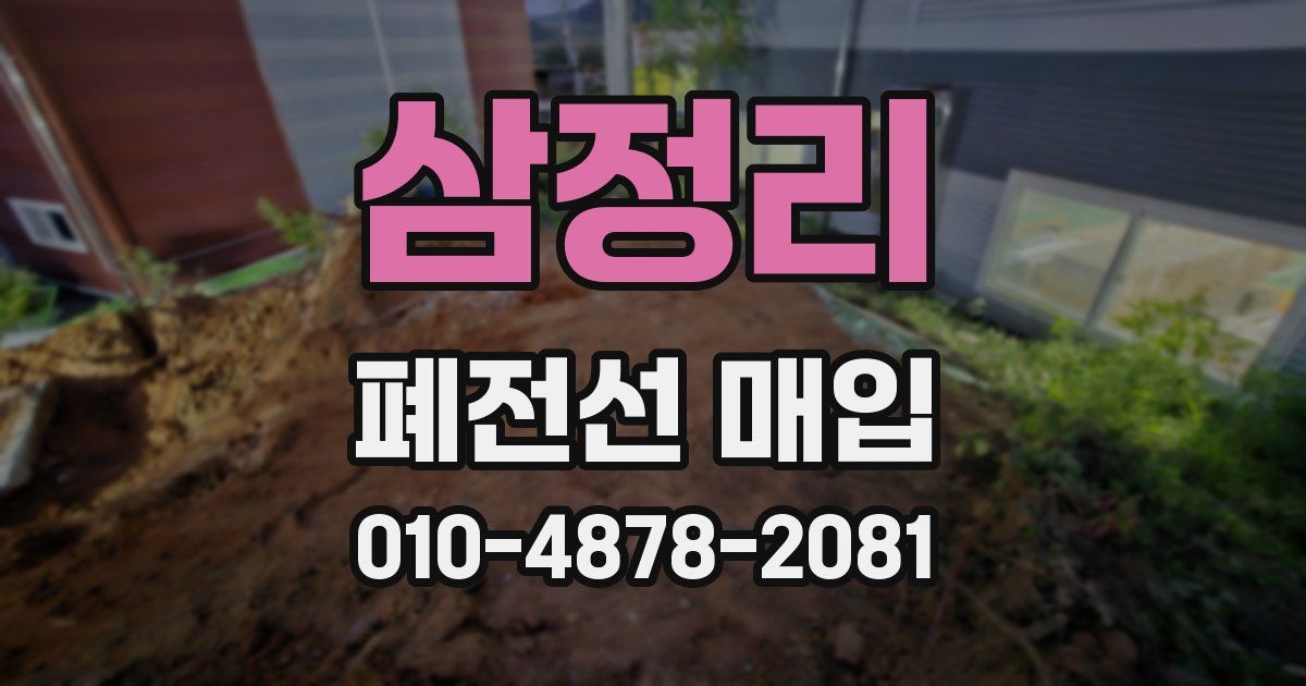 삼정리 폐전선 매입