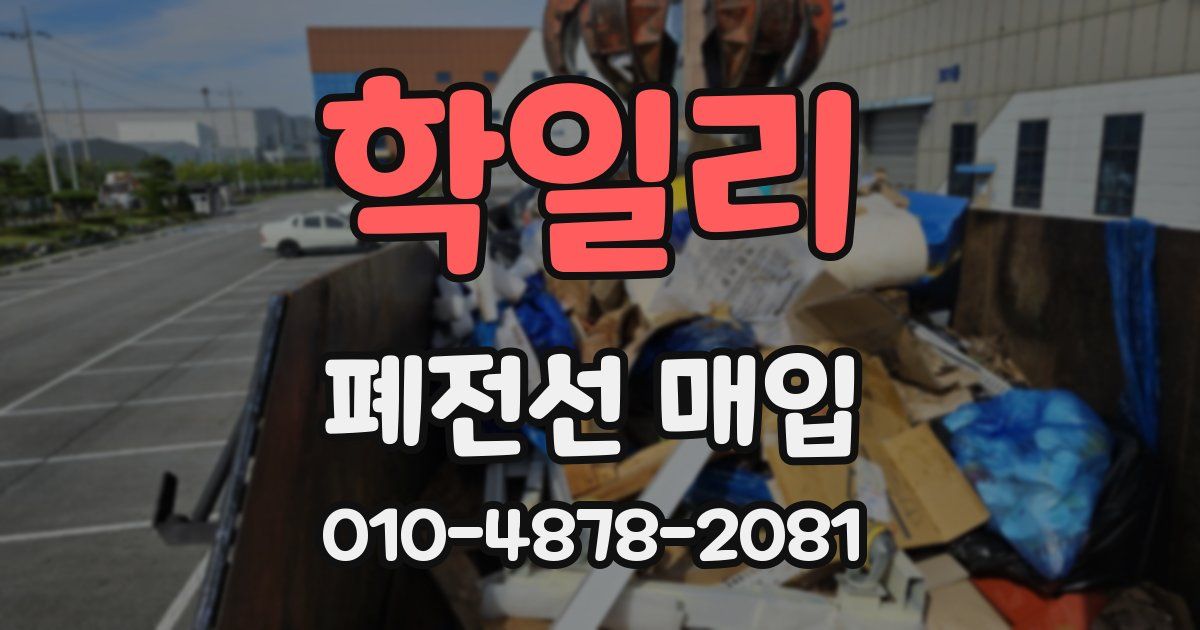 학일리 폐전선 매입