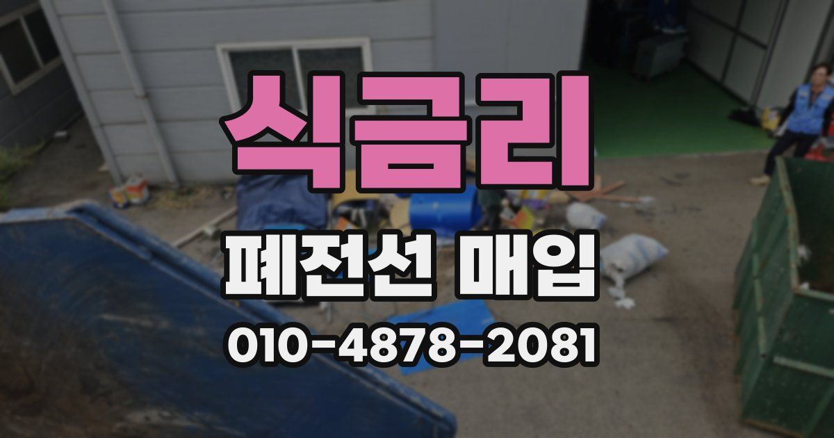 식금리 폐전선 매입