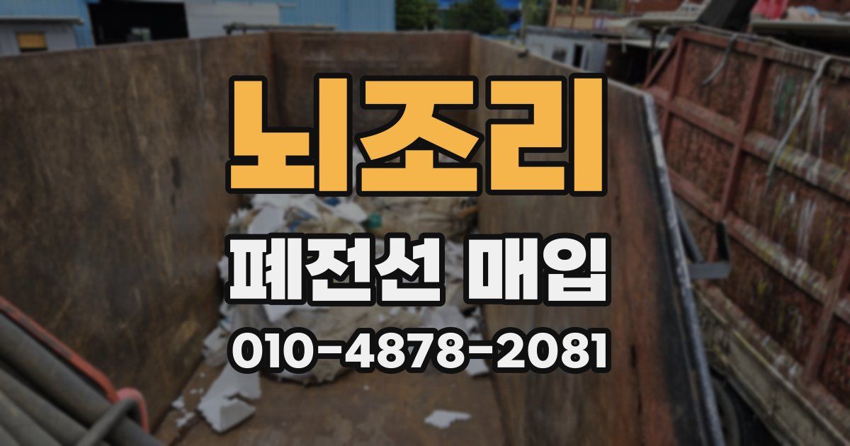 뇌조리 폐전선 매입