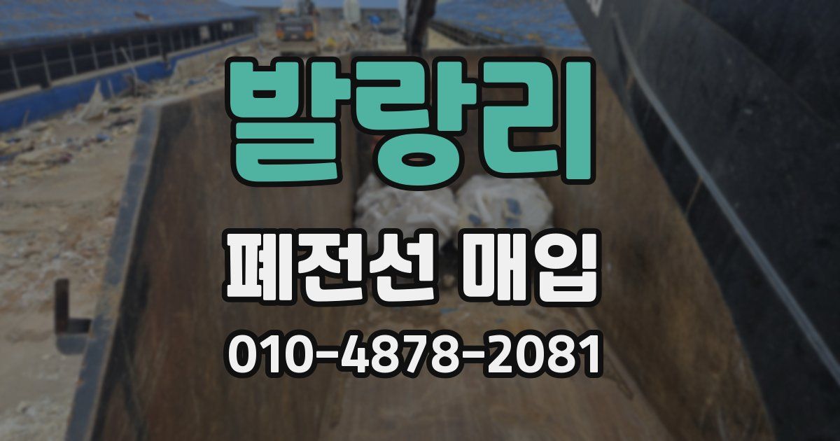 발랑리 폐전선 매입