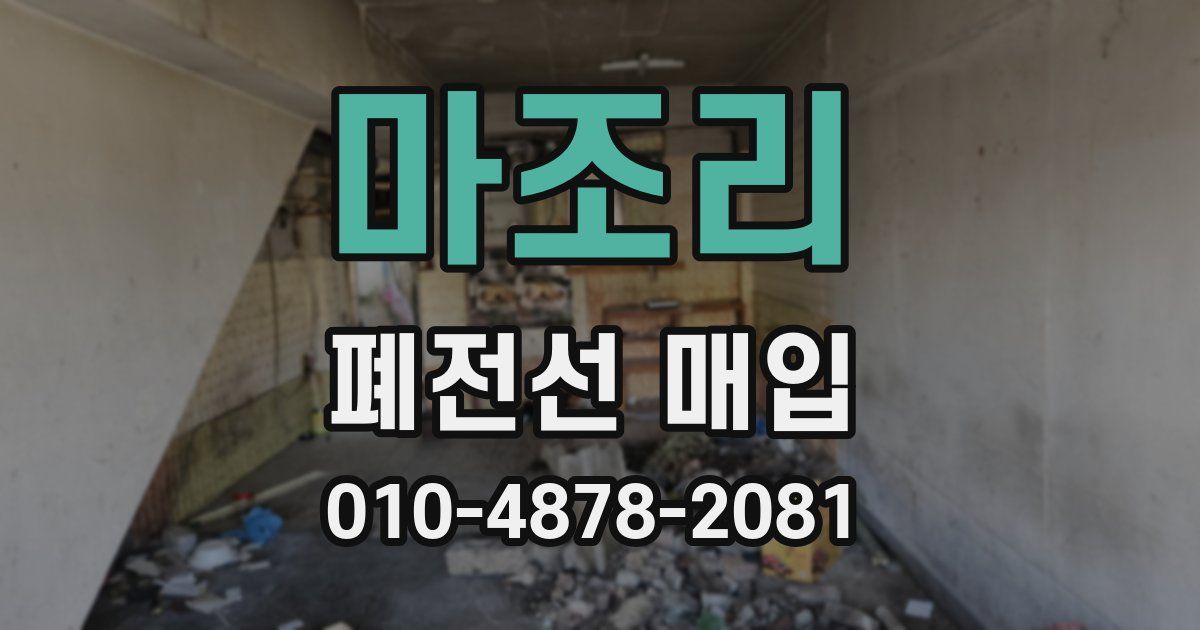 마조리 폐전선 매입
