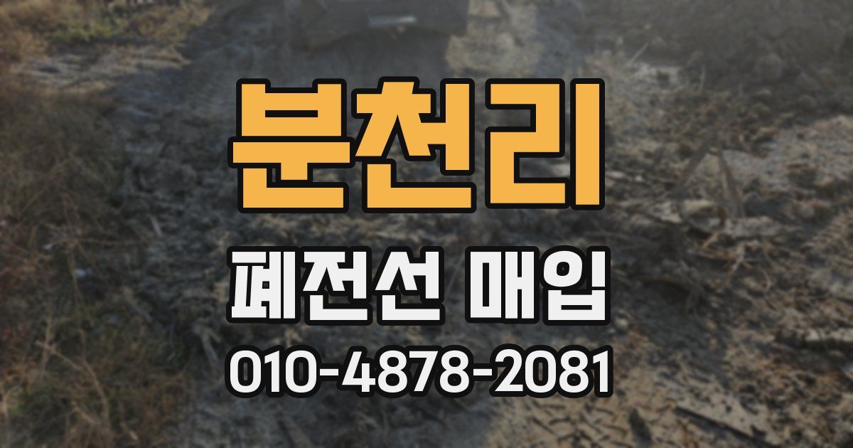 분천리 폐전선 매입
