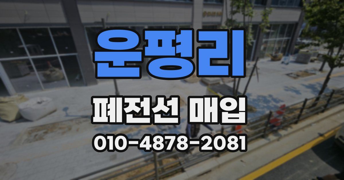 운평리 폐전선 매입
