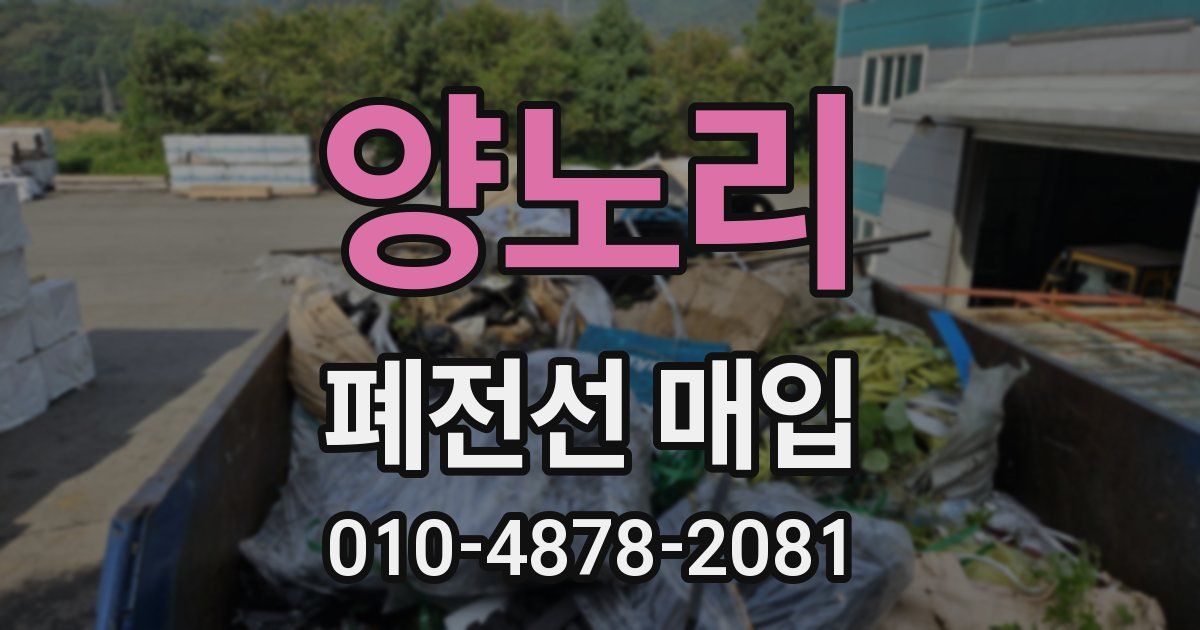 양노리 폐전선 매입