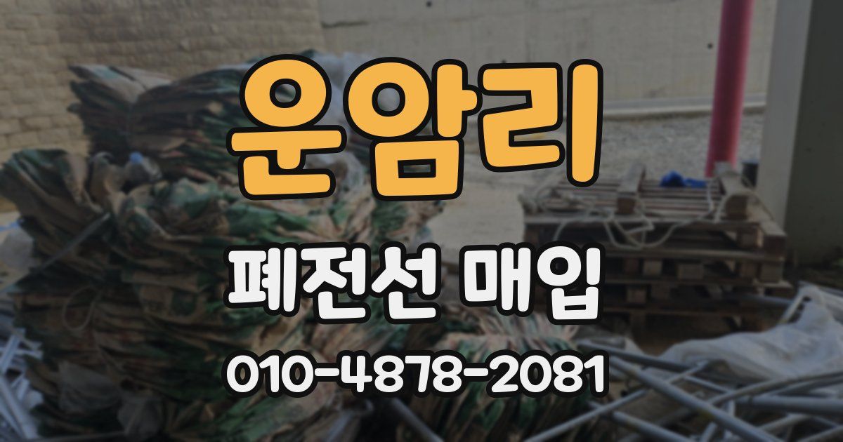 운암리 폐전선 매입