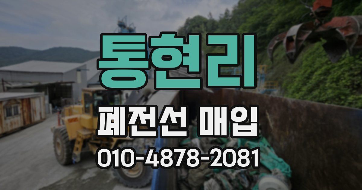 통현리 폐전선 매입