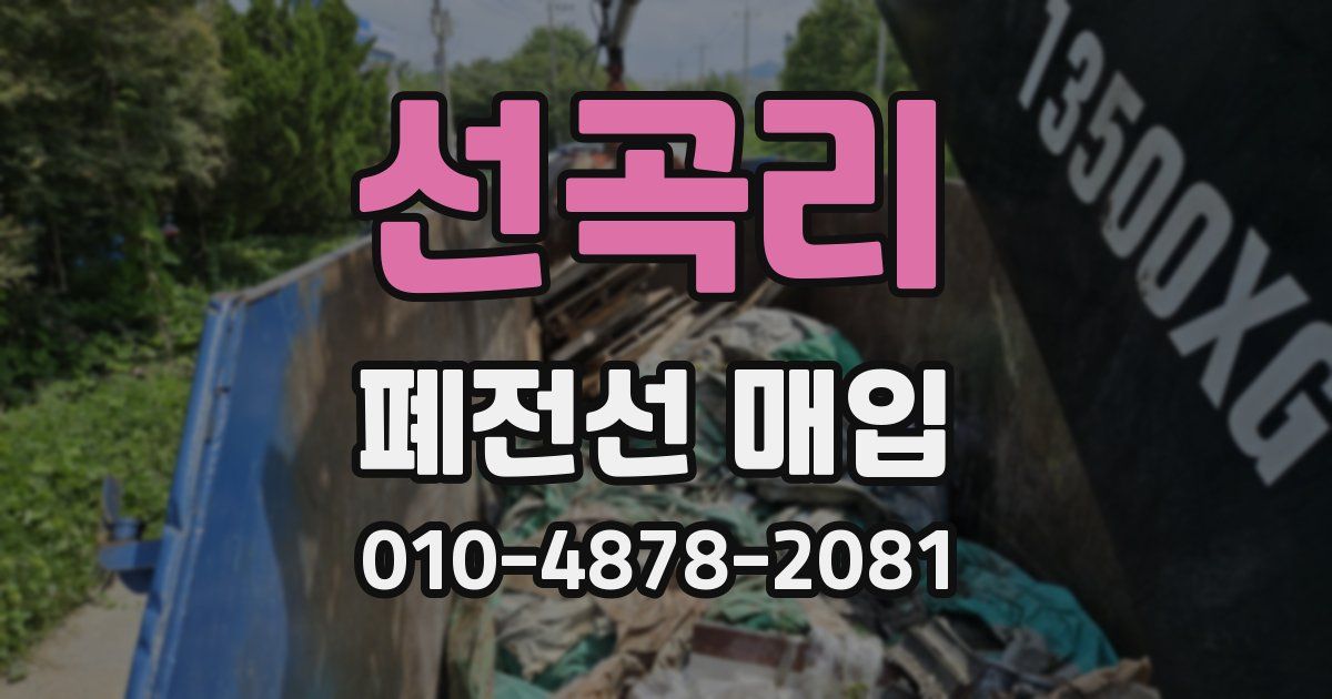 선곡리 폐전선 매입