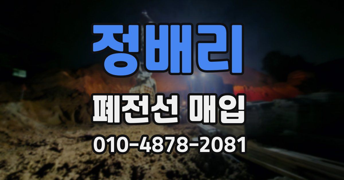 정배리 폐전선 매입