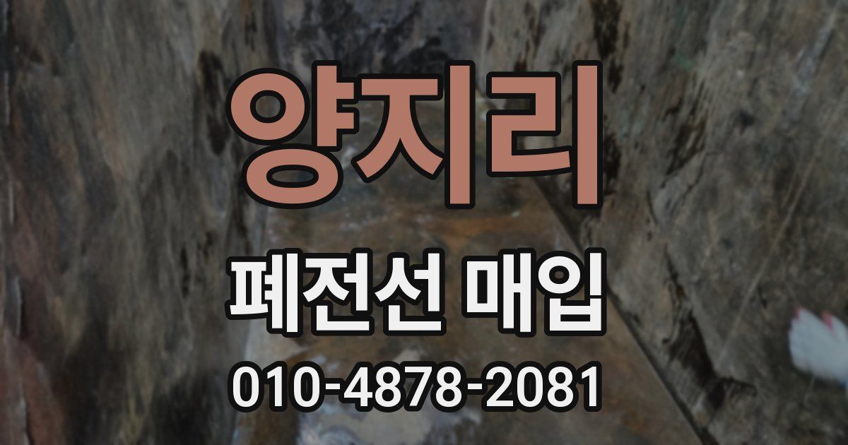 양지리 폐전선 매입