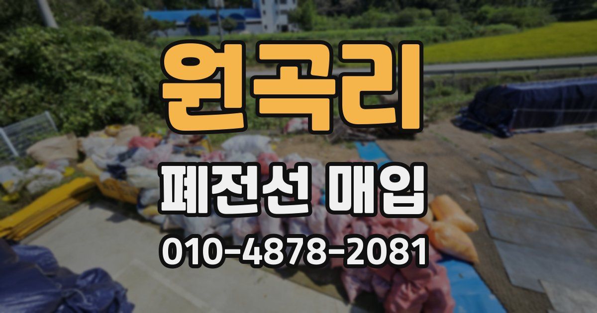 원곡리 폐전선 매입