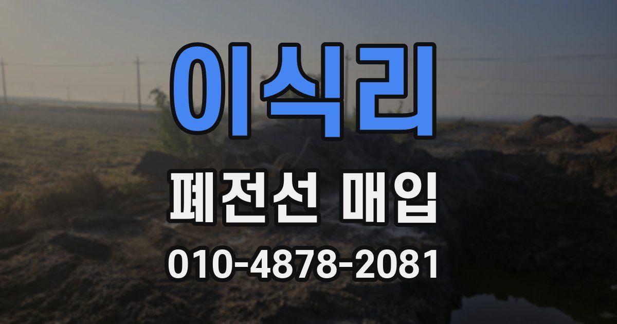 이식리 폐전선 매입
