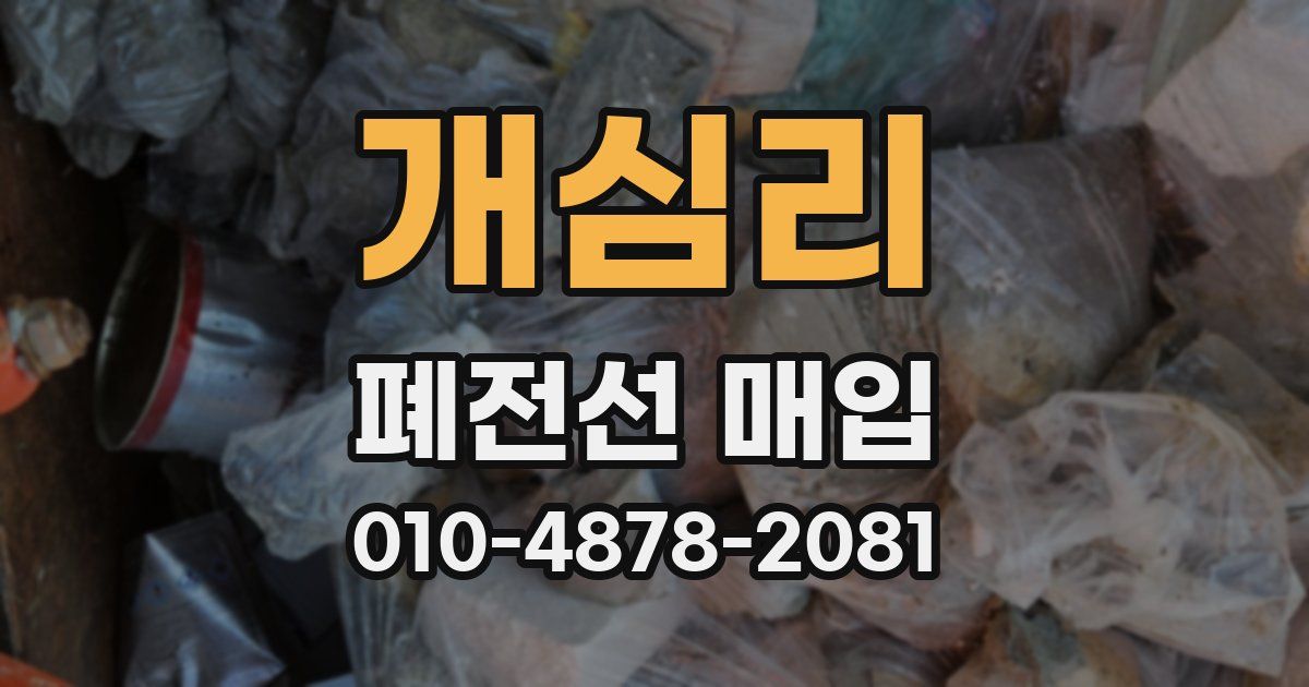 개심리 폐전선 매입