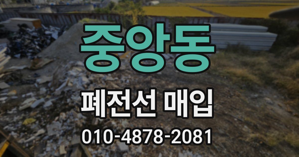 중앙동 폐전선 매입