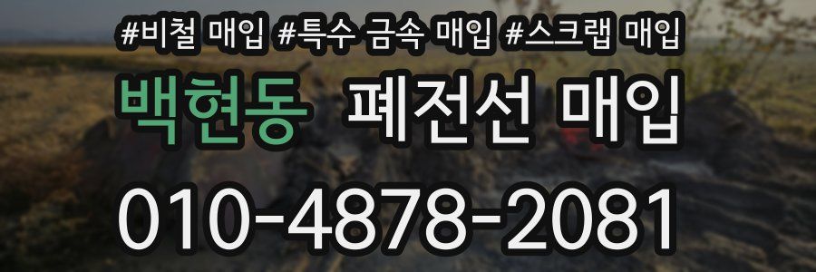 백현동 폐전선 매입