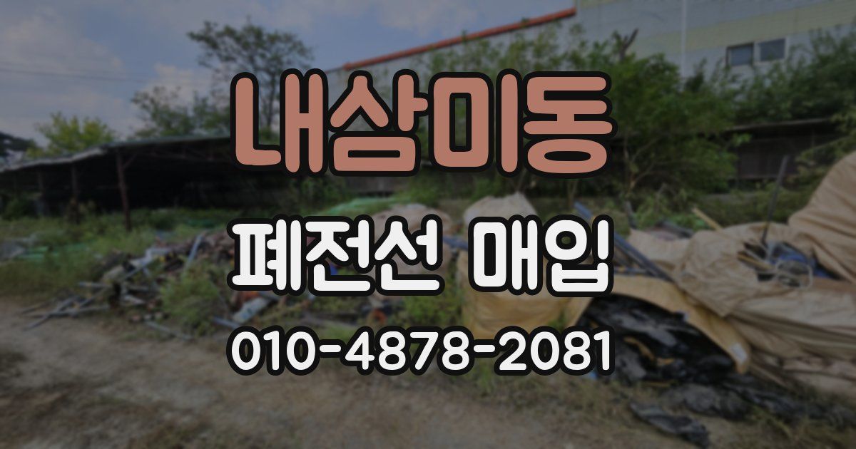 내삼미동 폐전선 매입