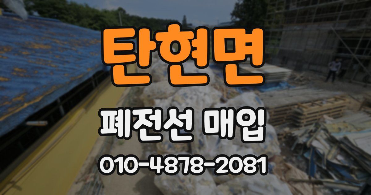탄현면 폐전선 매입