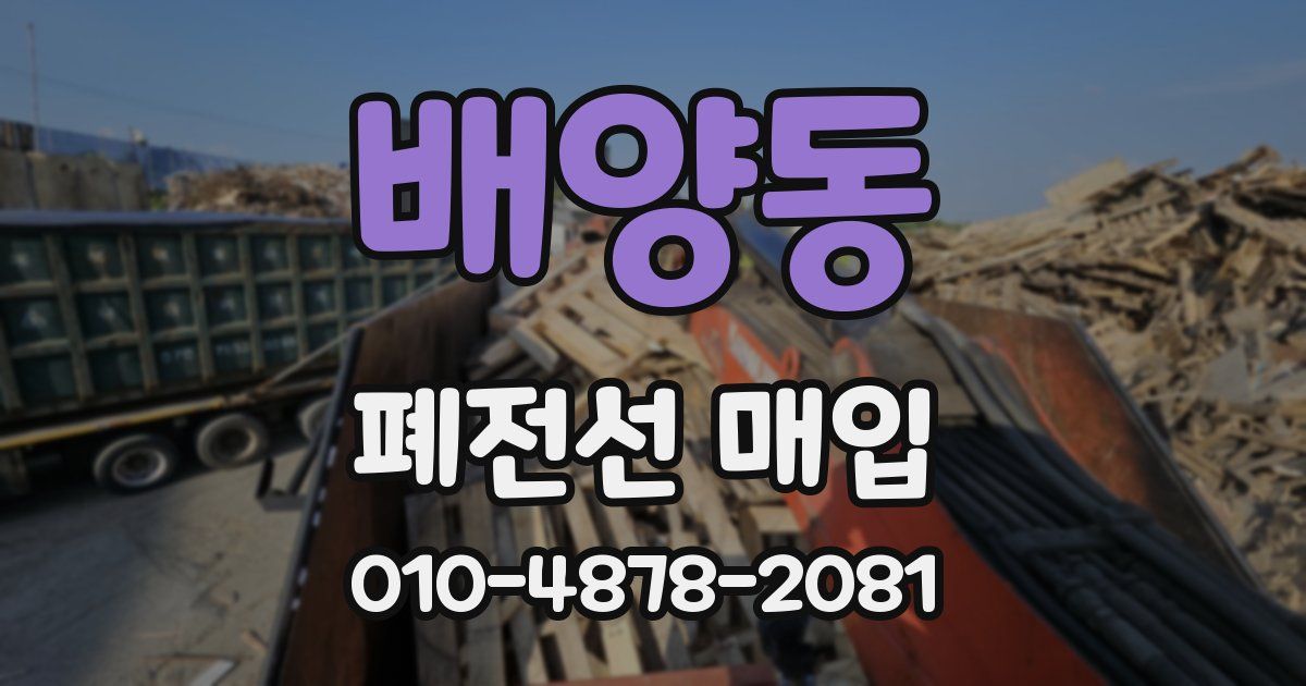 배양동 폐전선 매입