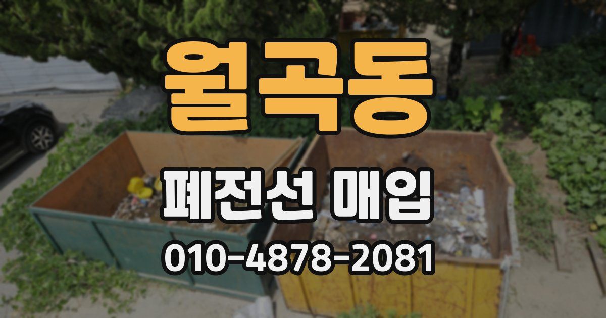 월곡동 폐전선 매입