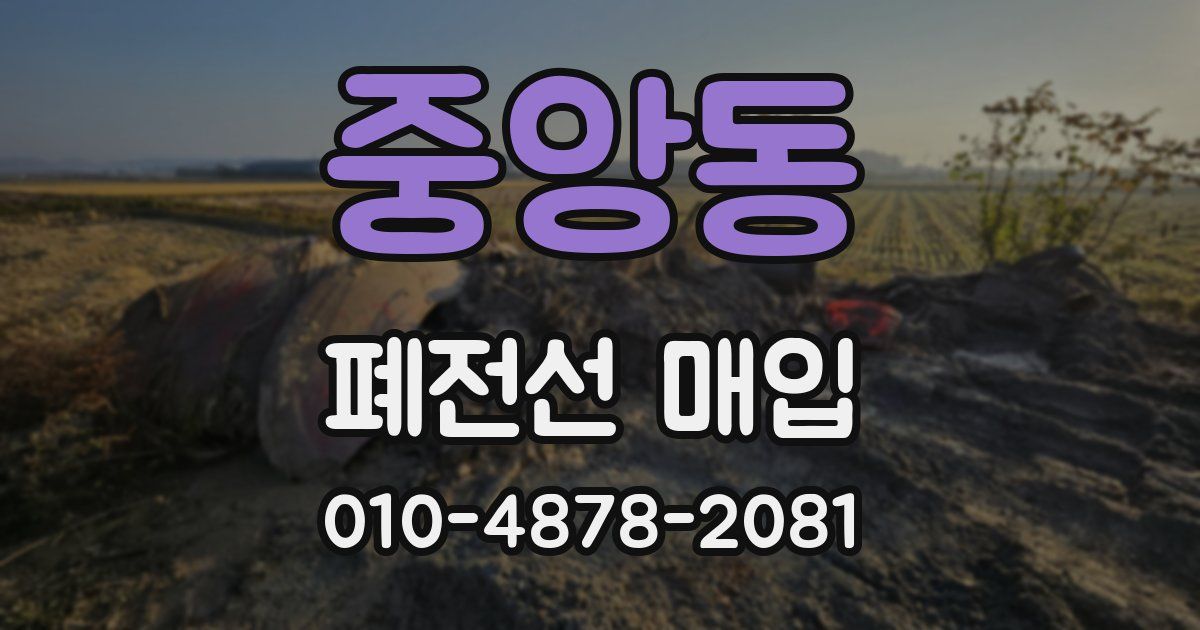 중앙동 폐전선 매입
