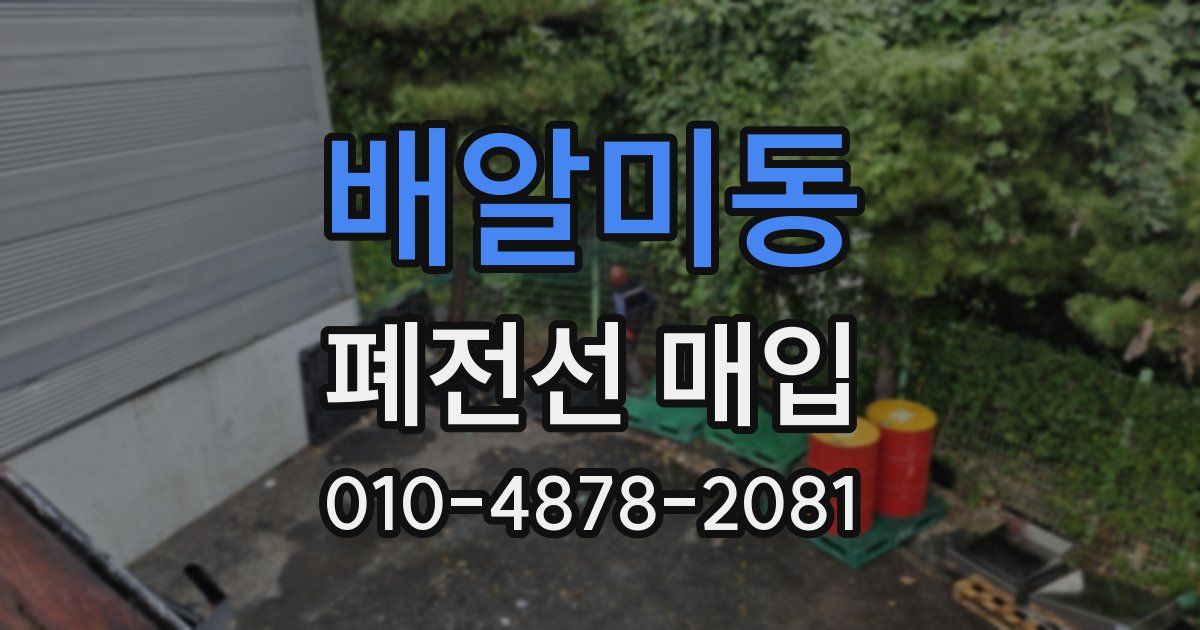배알미동 폐전선 매입