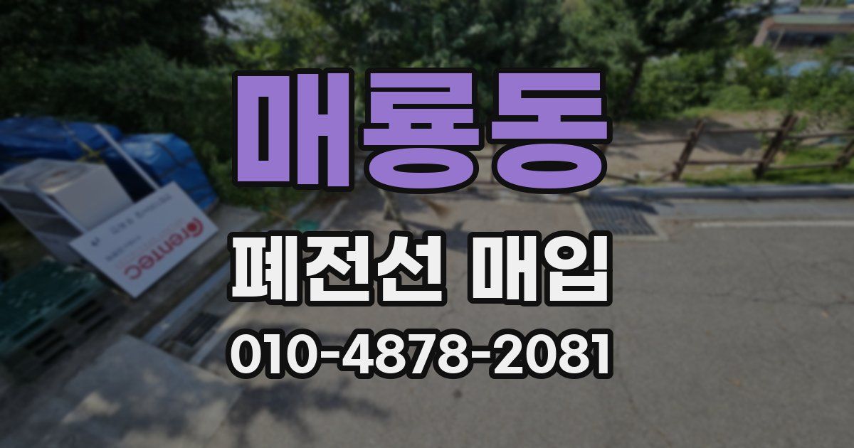 매룡동 폐전선 매입