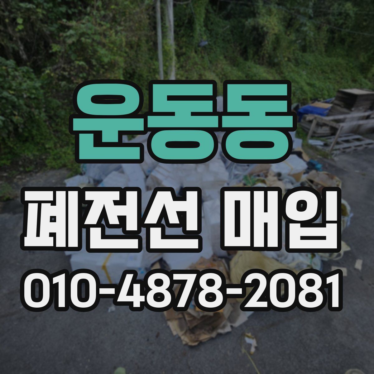 운동동 폐전선 매입
