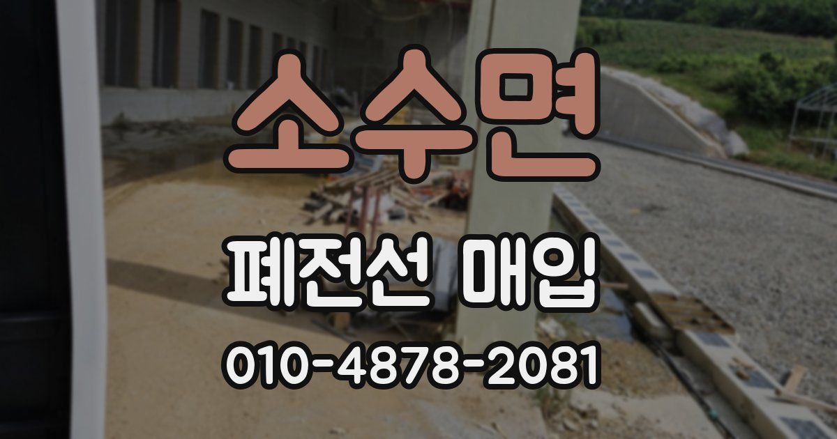 소수면 폐전선 매입