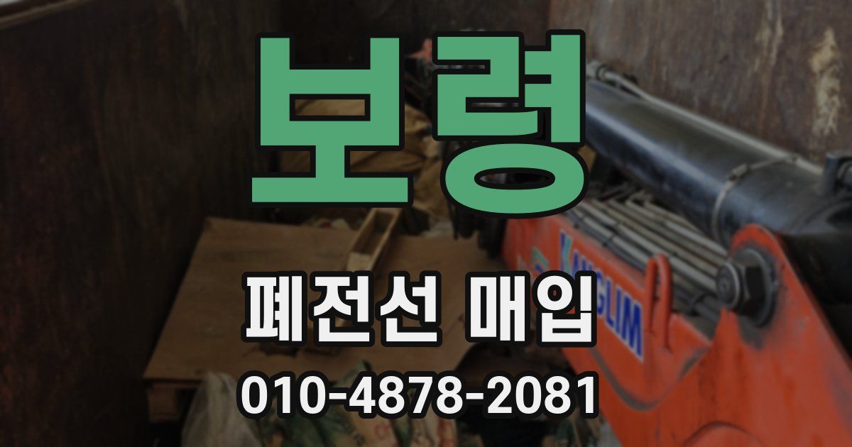 보령 폐전선 매입