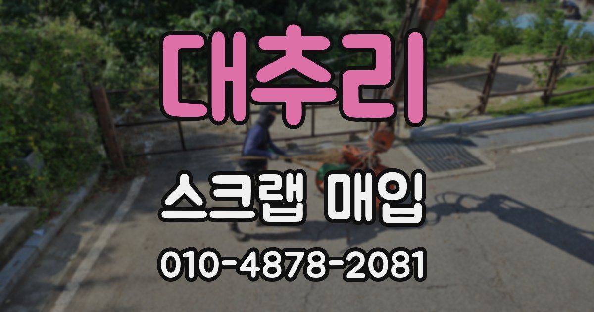 대추리 스크랩 매입