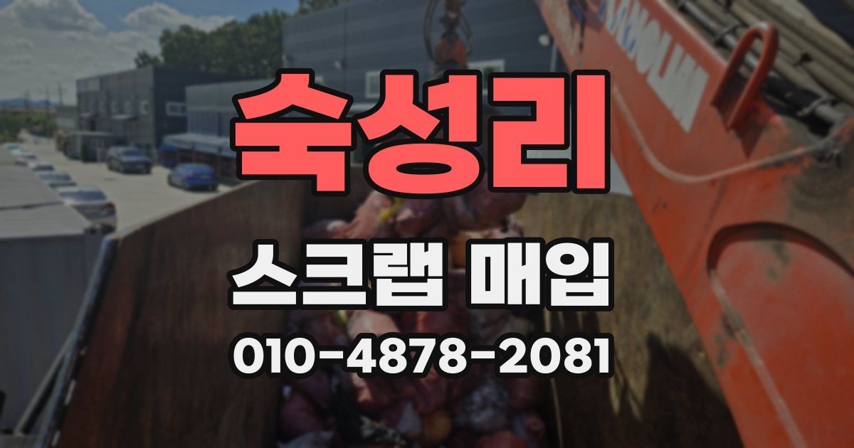 숙성리 스크랩 매입