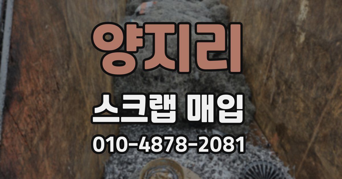 양지리 스크랩 매입