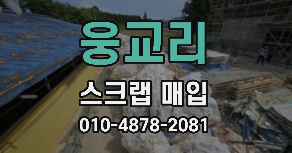 웅교리 스크랩 매입