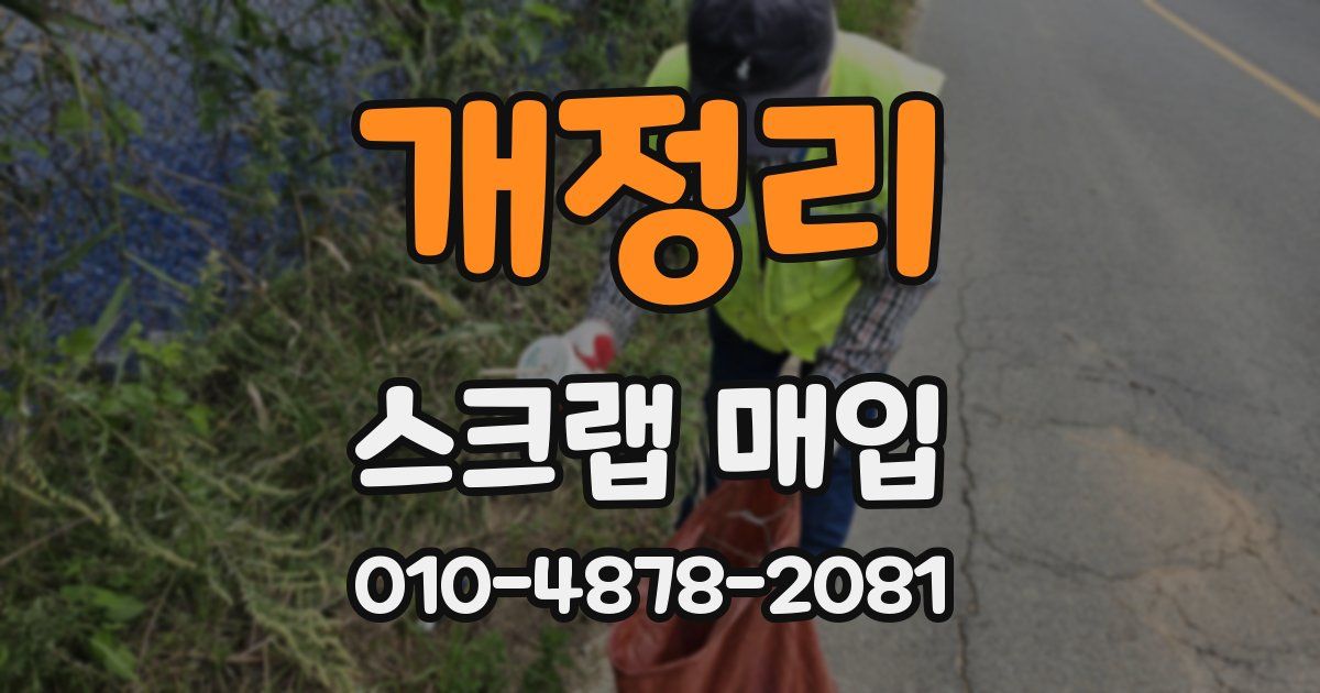 개정리 스크랩 매입