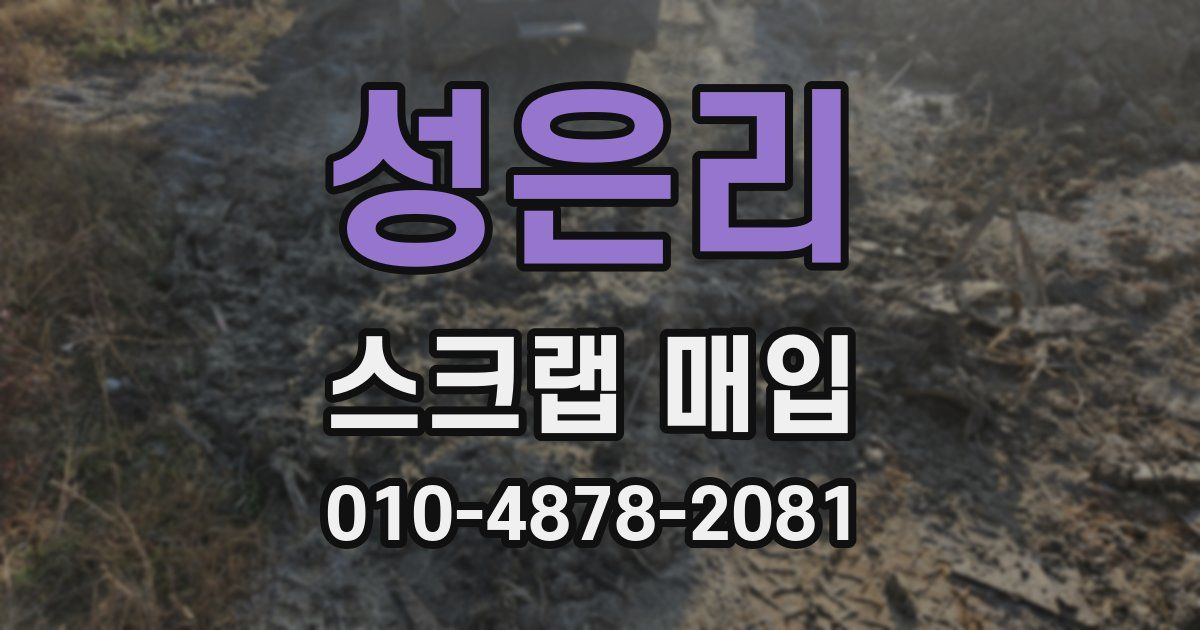 성은리 스크랩 매입