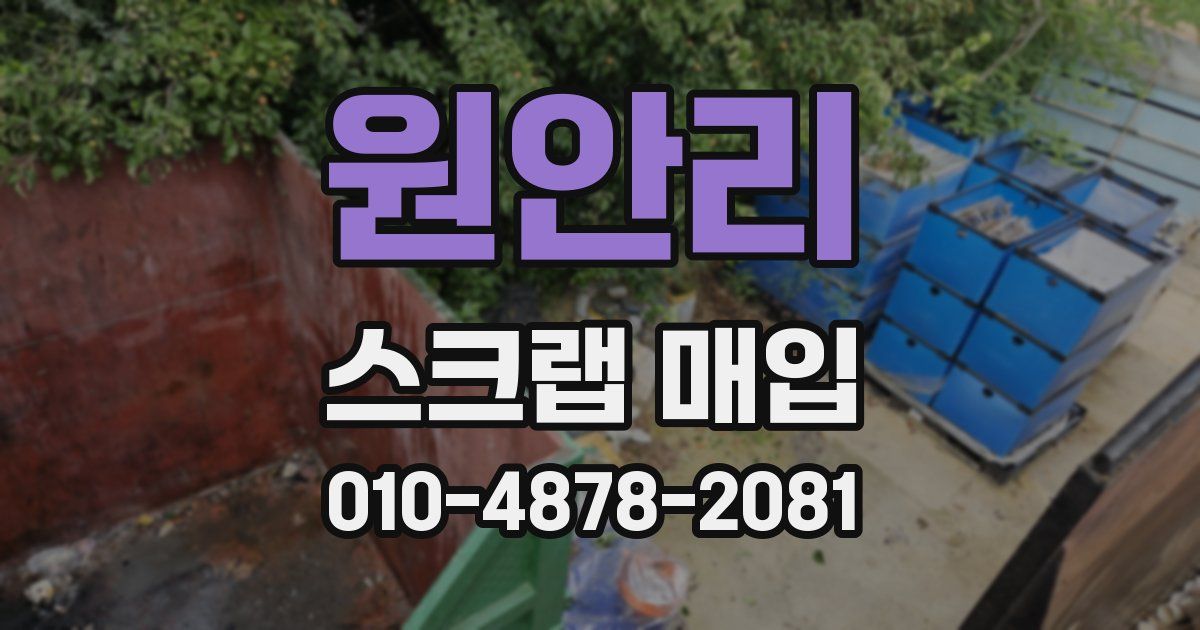 원안리 스크랩 매입