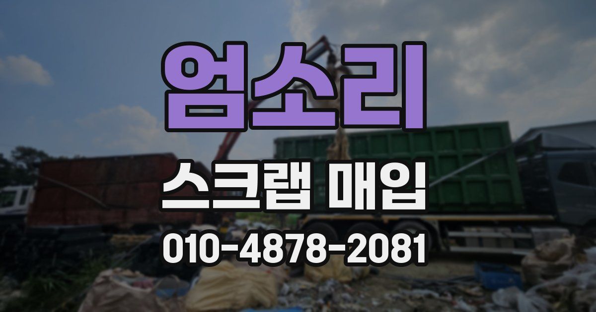 엄소리 스크랩 매입