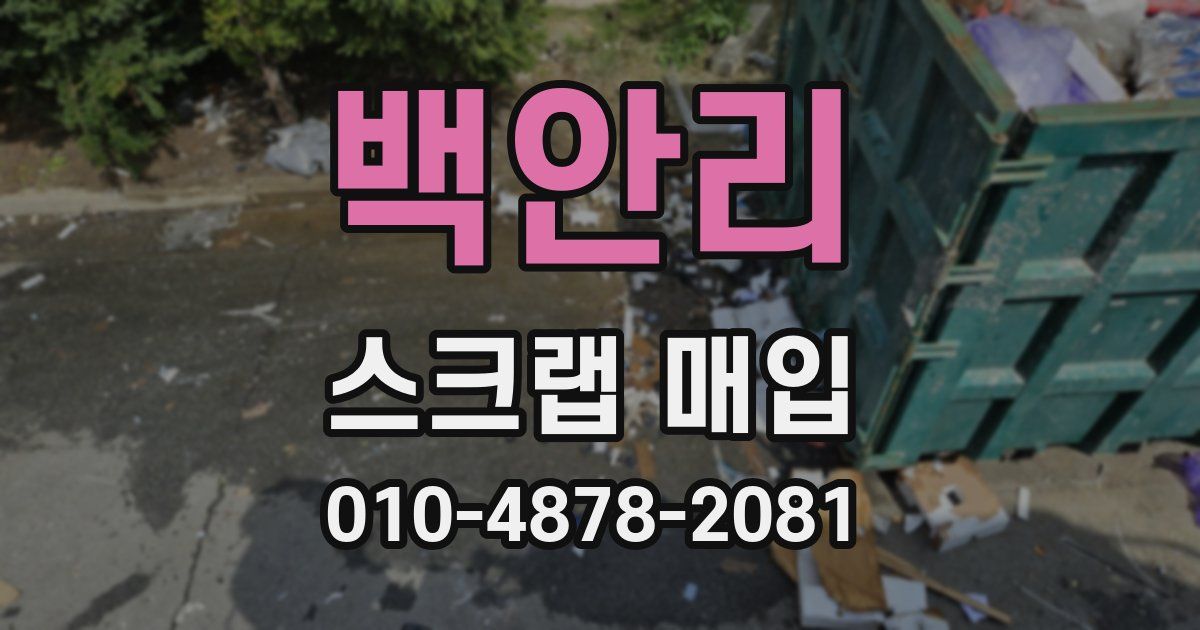백안리 스크랩 매입