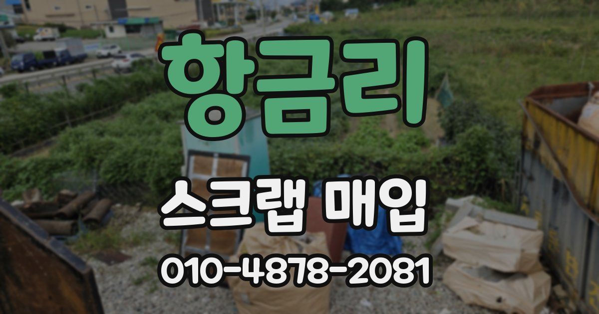 항금리 스크랩 매입