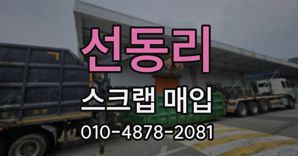 선동리 스크랩 매입