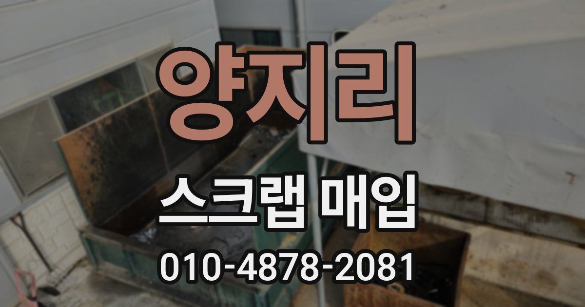양지리 스크랩 매입