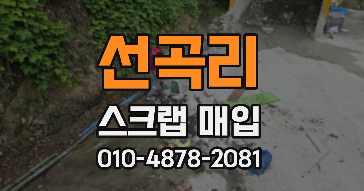 선곡리 스크랩 매입