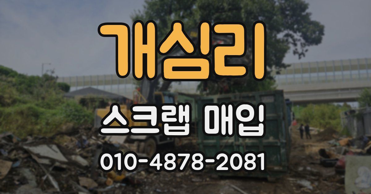 개심리 스크랩 매입