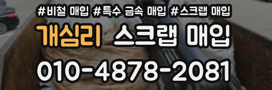 개심리 스크랩 매입