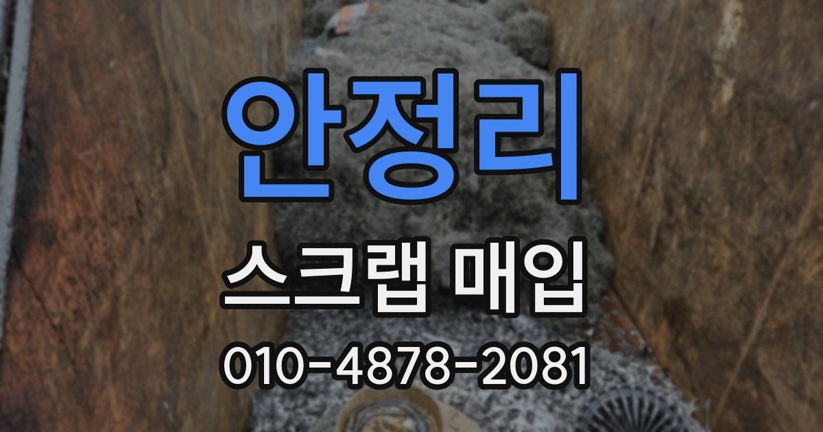 안정리 스크랩 매입