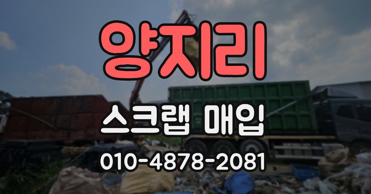 양지리 스크랩 매입