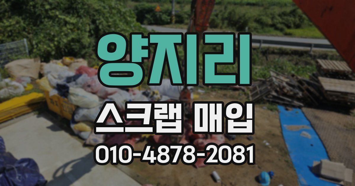 양지리 스크랩 매입